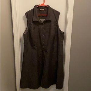 Charcoal gray denim dress